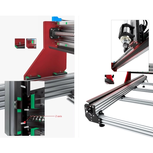 CNC 1515 maró gravírozógép 1500x1500mm 2,2kW + tartozékok